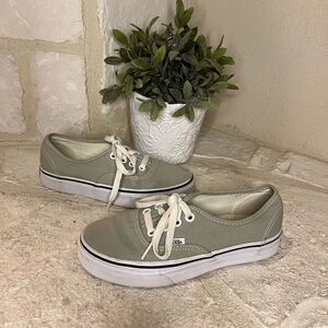 Vans light green canvas sneakers sz 5
